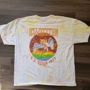 Led Zeppelin US Tour 1975 X-Large Tie Dye Vintage Look t-shirt 2022 mythgem ltd.